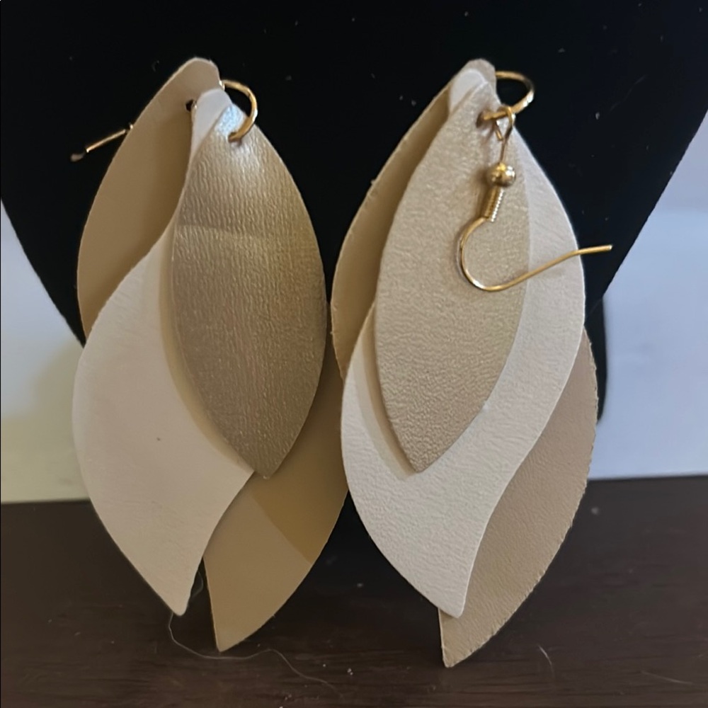 Elegant Layered Leaf Earrings